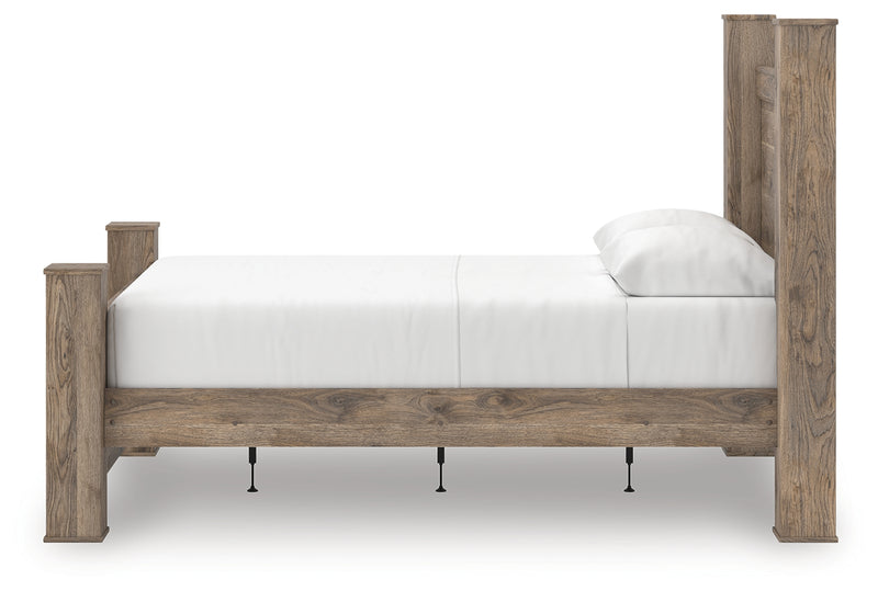 Tampa Furniture Outlet Lutz - Ashley Furniture - Rusticott Bedroom - Queen Poster Bed / Brown - PCB2260B4