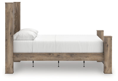Tampa Furniture Outlet Lutz - Ashley Furniture - Rusticott Bedroom - Queen Poster Bed / Brown - PCB2260B4