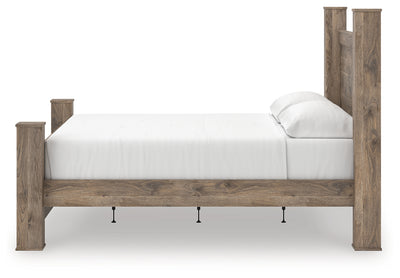 Tampa Furniture Outlet Lutz - Ashley Furniture - Rusticott Bedroom - King Poster Bed / Brown - PCB2260B7