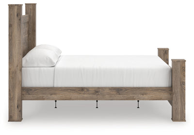 Tampa Furniture Outlet Lutz - Ashley Furniture - Rusticott Bedroom - King Poster Bed / Brown - PCB2260B7
