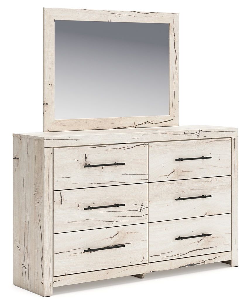 Tampa Furniture Outlet Lutz - Ashley Furniture - Lawroy Bedroom - Dresser and Mirror / Light Natural - B2310B1