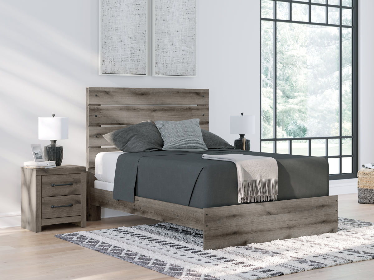Tampa Furniture Outlet Lutz - Ashley Furniture - Graystorm Bedroom - Queen Panel Bed / Brown Gray - PCB2405B2