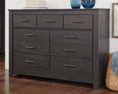 Tampa Furniture Outlet Lutz - Ashley Furniture - Brinxton Bedroom - Seven Drawer Dresser / Charcoal - B249-31