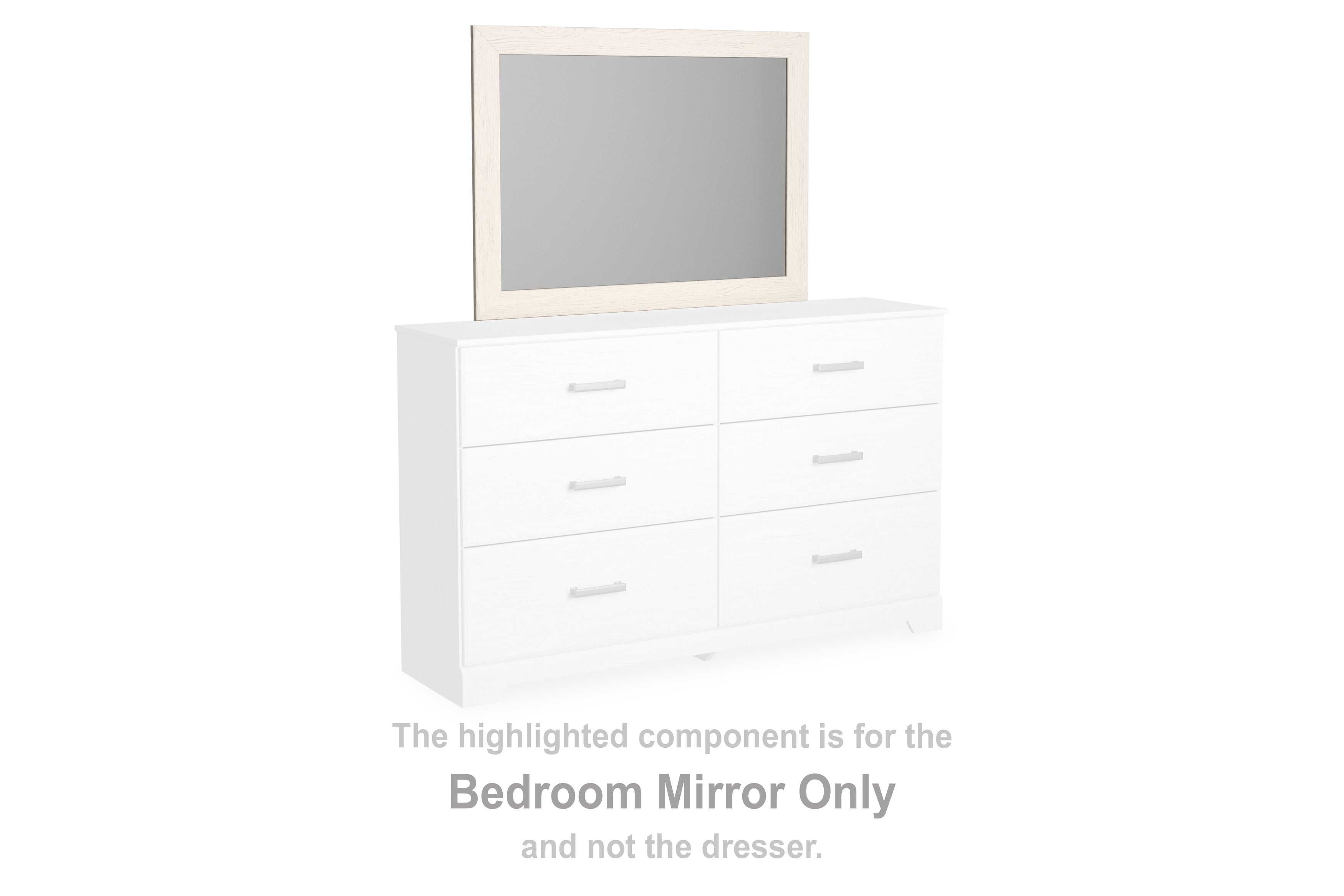 Tampa Furniture Outlet Lutz - Ashley Furniture - Stelsie Bedroom - Bedroom Mirror / White - B2588-36
