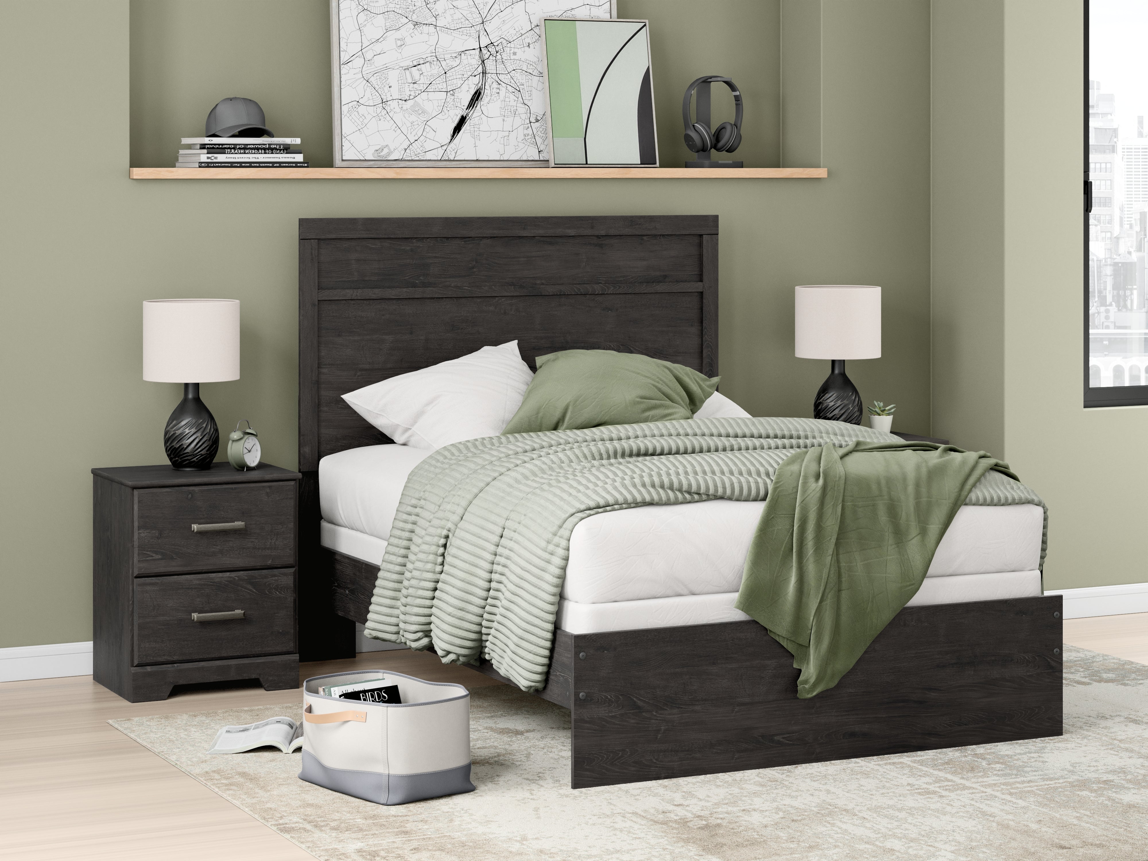 Tampa Furniture Outlet Lutz - Ashley Furniture - Belachime Bedroom - Full Panel Bed / Charcoal - B2589B5