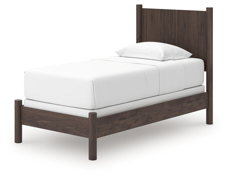 Tampa Furniture Outlet Lutz - Ashley Furniture - Pamytta Bedroom - Twin Panel Bed / Brown - PCB2614B14