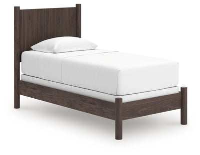 Tampa Furniture Outlet Lutz - Ashley Furniture - Pamytta Bedroom - Twin Panel Bed / Brown - PCB2614B14