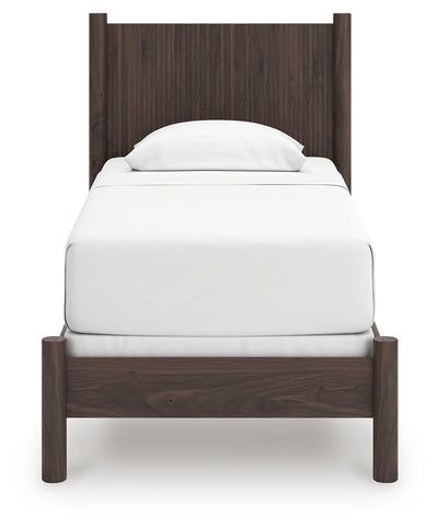 Tampa Furniture Outlet Lutz - Ashley Furniture - Pamytta Bedroom - Twin Panel Bed / Brown - PCB2614B14