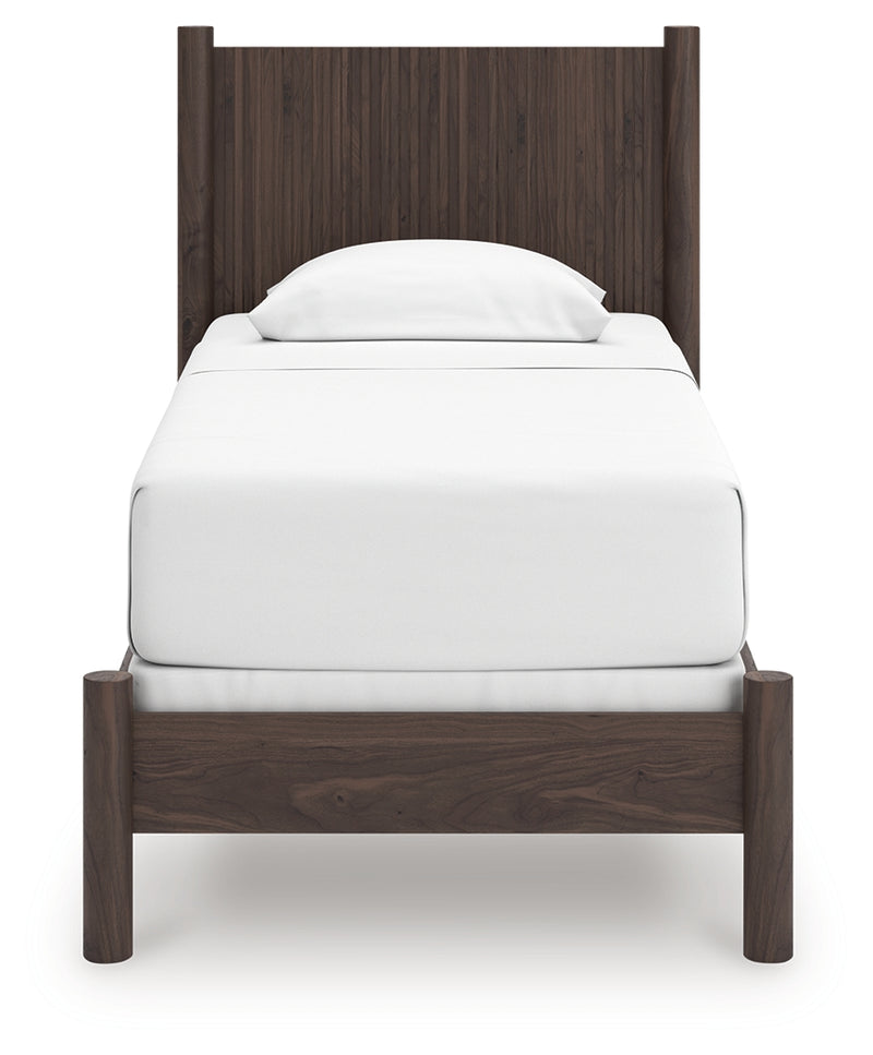 Tampa Furniture Outlet Lutz - Ashley Furniture - Pamytta Bedroom - Twin Panel Bed / Brown - PCB2614B14
