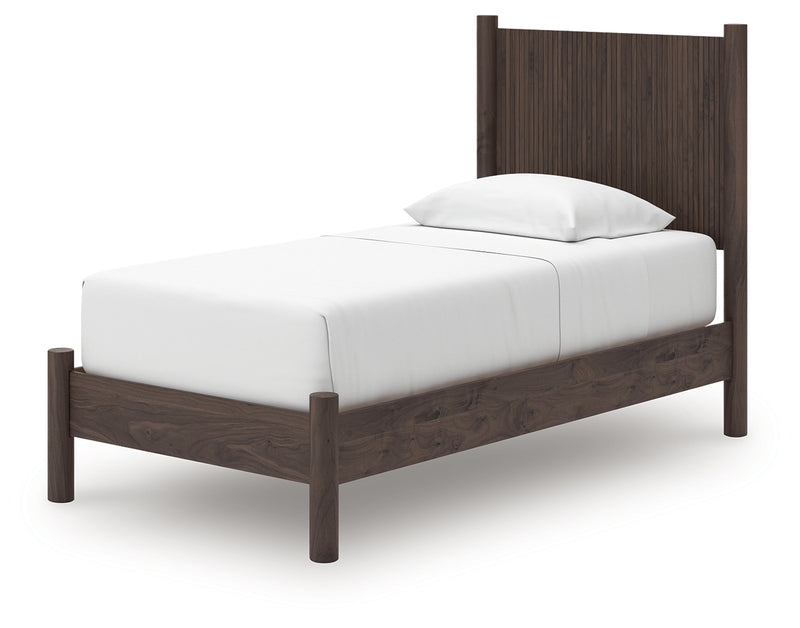 Tampa Furniture Outlet Lutz - Ashley Furniture - Pamytta Bedroom - Twin Panel Platform Bed / Brown - PCB2614B2