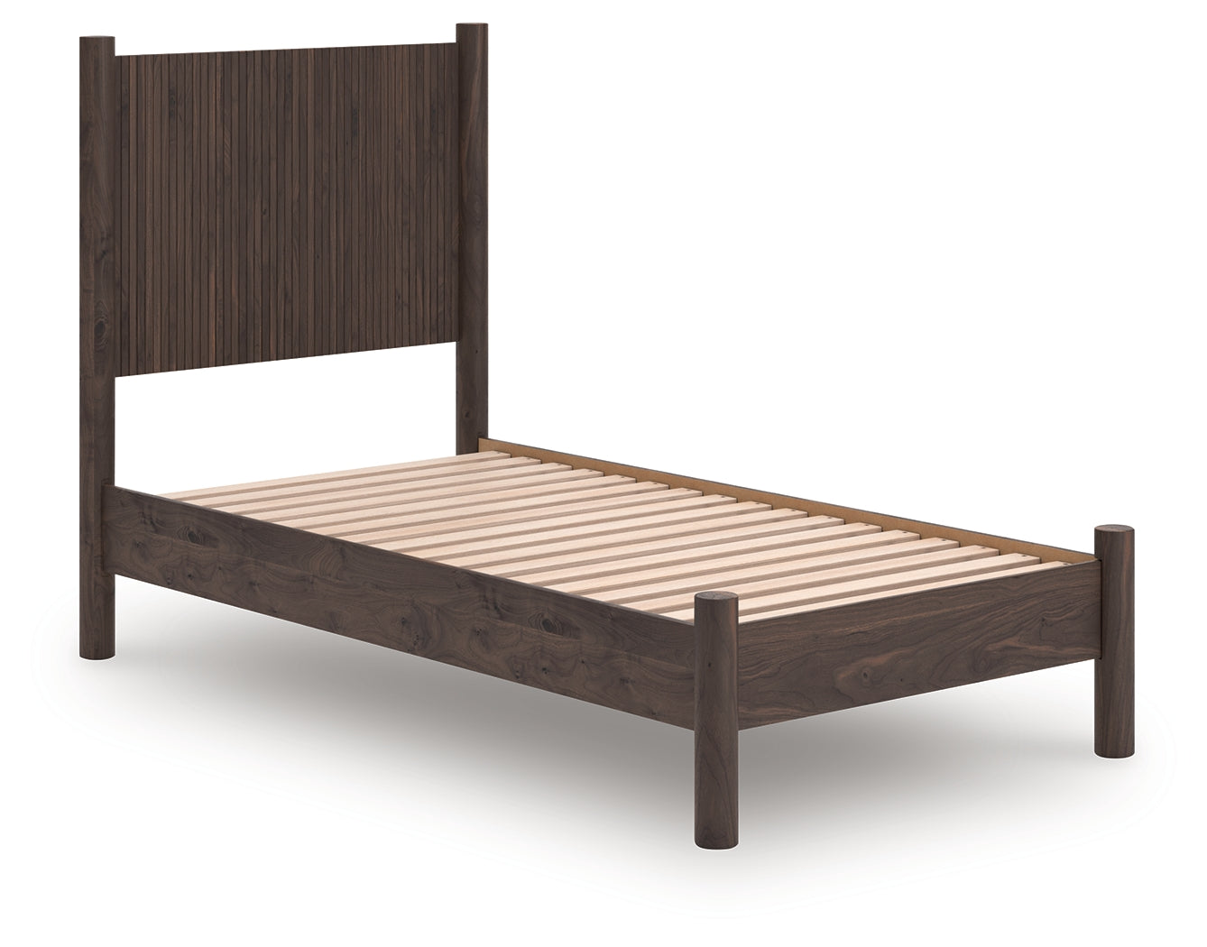 Tampa Furniture Outlet Lutz - Ashley Furniture - Pamytta Bedroom - Twin Panel Platform Bed / Brown - PCB2614B2