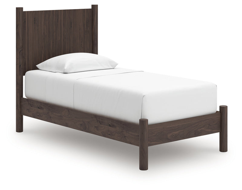 Tampa Furniture Outlet Lutz - Ashley Furniture - Pamytta Bedroom - Twin Panel Platform Bed / Brown - PCB2614B2