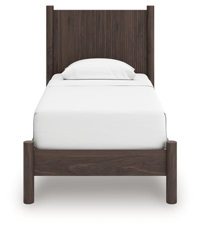 Tampa Furniture Outlet Lutz - Ashley Furniture - Pamytta Bedroom - Twin Panel Platform Bed / Brown - PCB2614B2