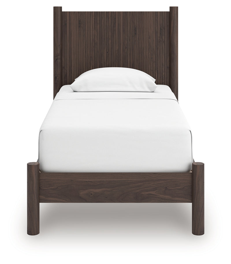Tampa Furniture Outlet Lutz - Ashley Furniture - Pamytta Bedroom - Twin Panel Platform Bed / Brown - PCB2614B2