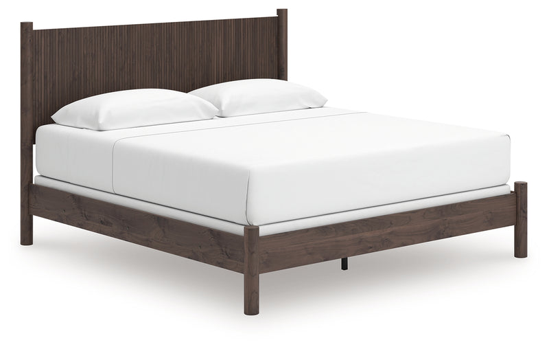 Tampa Furniture Outlet Lutz - Ashley Furniture - Pamytta Bedroom - King Panel Bed / Brown - PCB2614B26