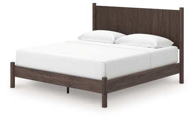 Tampa Furniture Outlet Lutz - Ashley Furniture - Pamytta Bedroom - King Panel Platform Bed / Brown - PCB2614B27