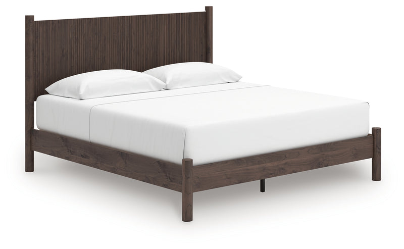 Tampa Furniture Outlet Lutz - Ashley Furniture - Pamytta Bedroom - King Panel Platform Bed / Brown - PCB2614B27