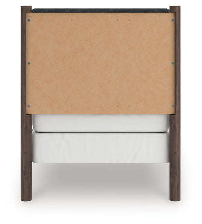 Tampa Furniture Outlet Lutz - Ashley Furniture - Pamytta Bedroom - Twin Upholstered Panel Bed / Brown - PCB2614B20
