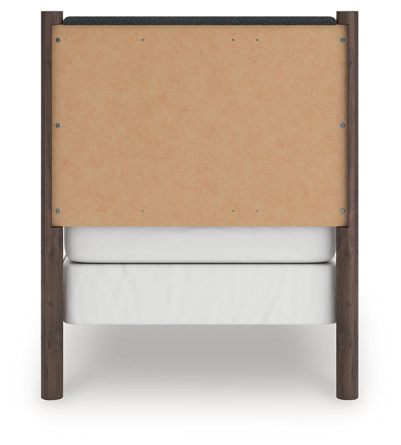 Tampa Furniture Outlet Lutz - Ashley Furniture - Pamytta Bedroom - Twin Upholstered Panel Bed / Brown - PCB2614B20