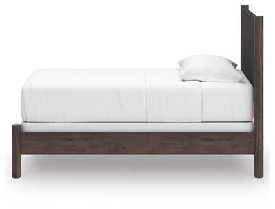 Tampa Furniture Outlet Lutz - Ashley Furniture - Pamytta Bedroom - Twin Upholstered Panel Bed / Brown - PCB2614B20