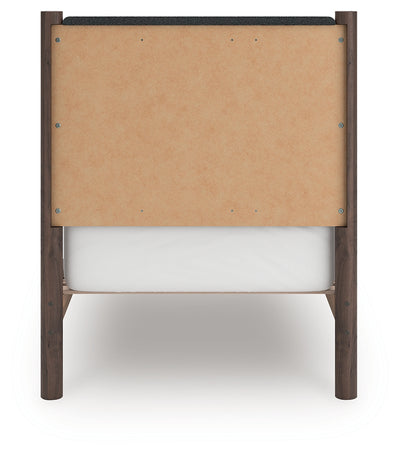 Tampa Furniture Outlet Lutz - Ashley Furniture - Pamytta Bedroom - Twin Upholstered Panel Platform Bed / Brown - PCB2614B8