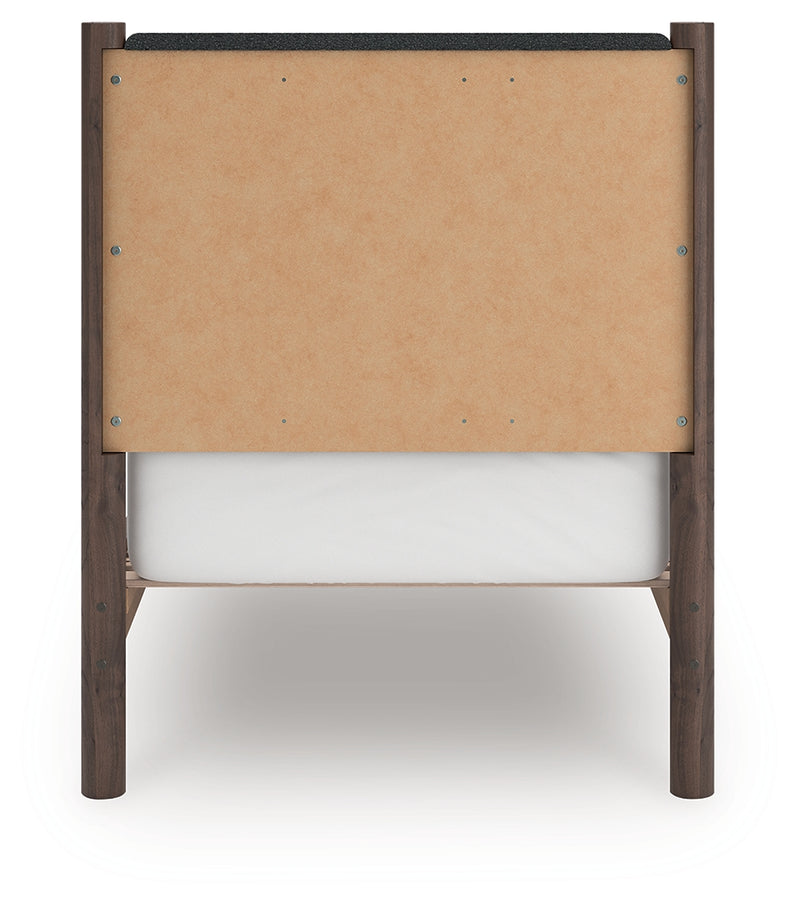 Tampa Furniture Outlet Lutz - Ashley Furniture - Pamytta Bedroom - Twin Upholstered Panel Platform Bed / Brown - PCB2614B8