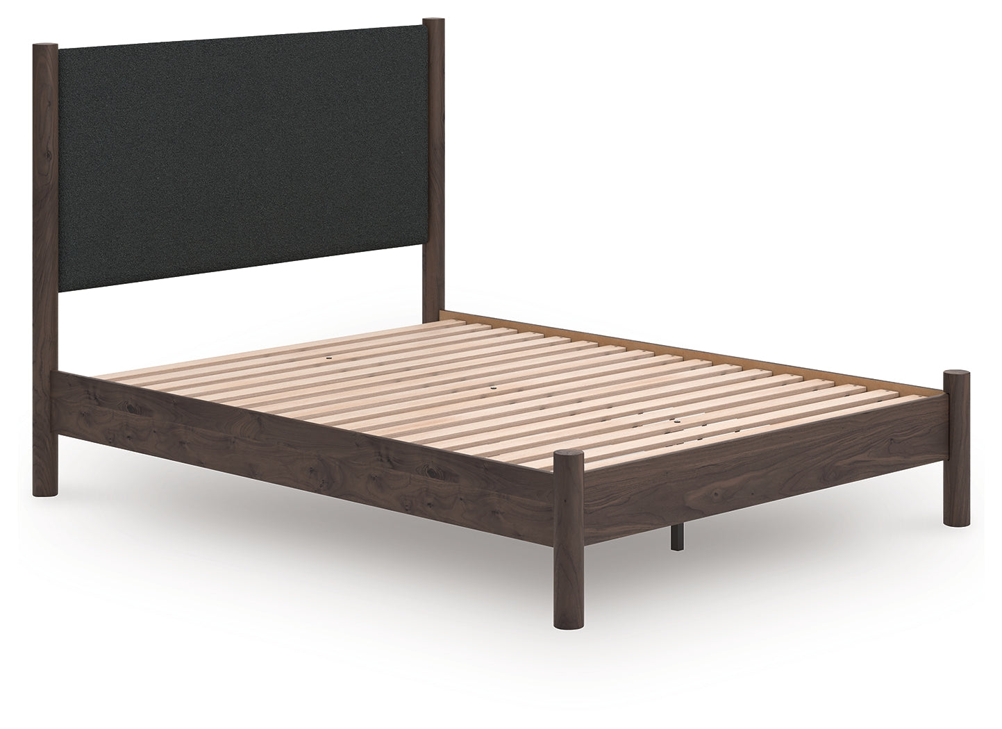 Tampa Furniture Outlet Lutz - Ashley Furniture - Pamytta Bedroom - Queen Upholstered Panel Platform Bed / Brown - PCB2614B12