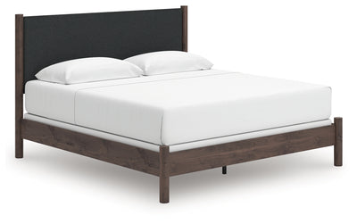 Tampa Furniture Outlet Lutz - Ashley Furniture - Pamytta Bedroom - King Upholstered Panel Bed / Brown - PCB2614B29