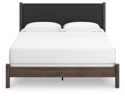 Tampa Furniture Outlet Lutz - Ashley Furniture - Pamytta Bedroom - King Upholstered Panel Bed / Brown - PCB2614B29