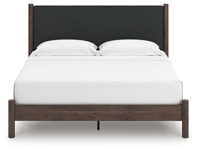 Tampa Furniture Outlet Lutz - Ashley Furniture - Pamytta Bedroom - King Upholstered Panel Platform Bed / Brown - PCB2614B28