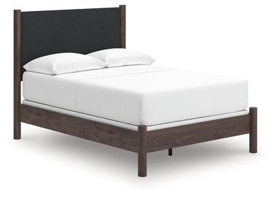 Tampa Furniture Outlet Lutz - Ashley Furniture - Pamytta Bedroom - Full Upholstered Panel Bed / Brown - PCB2614B22