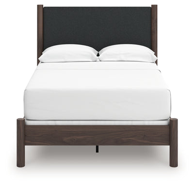 Tampa Furniture Outlet Lutz - Ashley Furniture - Pamytta Bedroom - Full Upholstered Panel Bed / Brown - PCB2614B22