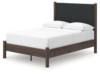 Tampa Furniture Outlet Lutz - Ashley Furniture - Pamytta Bedroom - Full Upholstered Panel Platform Bed / Brown - PCB2614B10