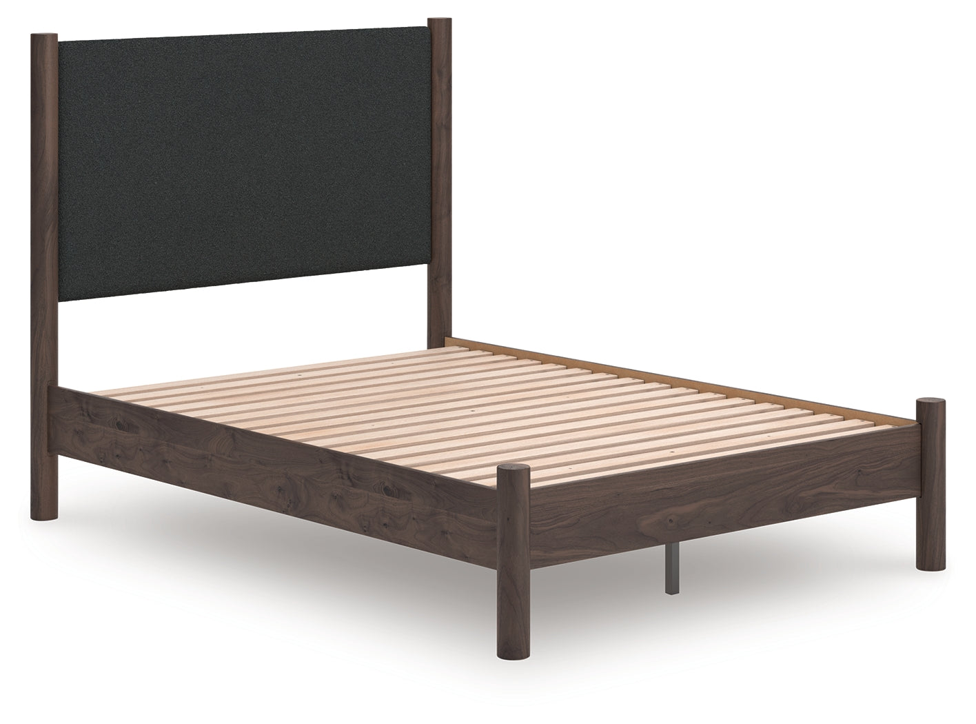 Tampa Furniture Outlet Lutz - Ashley Furniture - Pamytta Bedroom - Full Upholstered Panel Platform Bed / Brown - PCB2614B10
