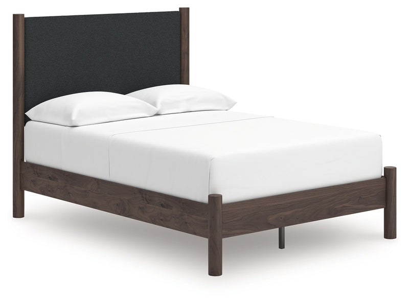 Tampa Furniture Outlet Lutz - Ashley Furniture - Pamytta Bedroom - Full Upholstered Panel Platform Bed / Brown - PCB2614B10