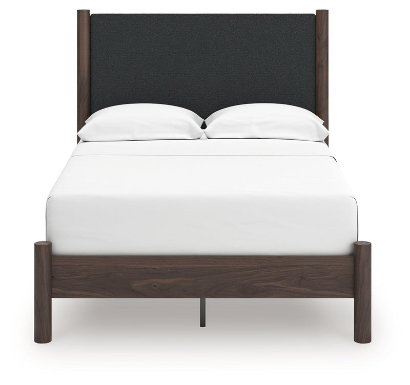 Tampa Furniture Outlet Lutz - Ashley Furniture - Pamytta Bedroom - Full Upholstered Panel Platform Bed / Brown - PCB2614B10