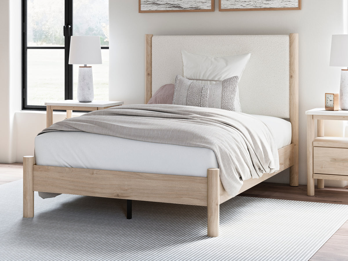 Tampa Furniture Outlet Lutz - Ashley Furniture - Cadmori Bedroom - Full Upholstered Panel Bed / Two-tone - B2615B8