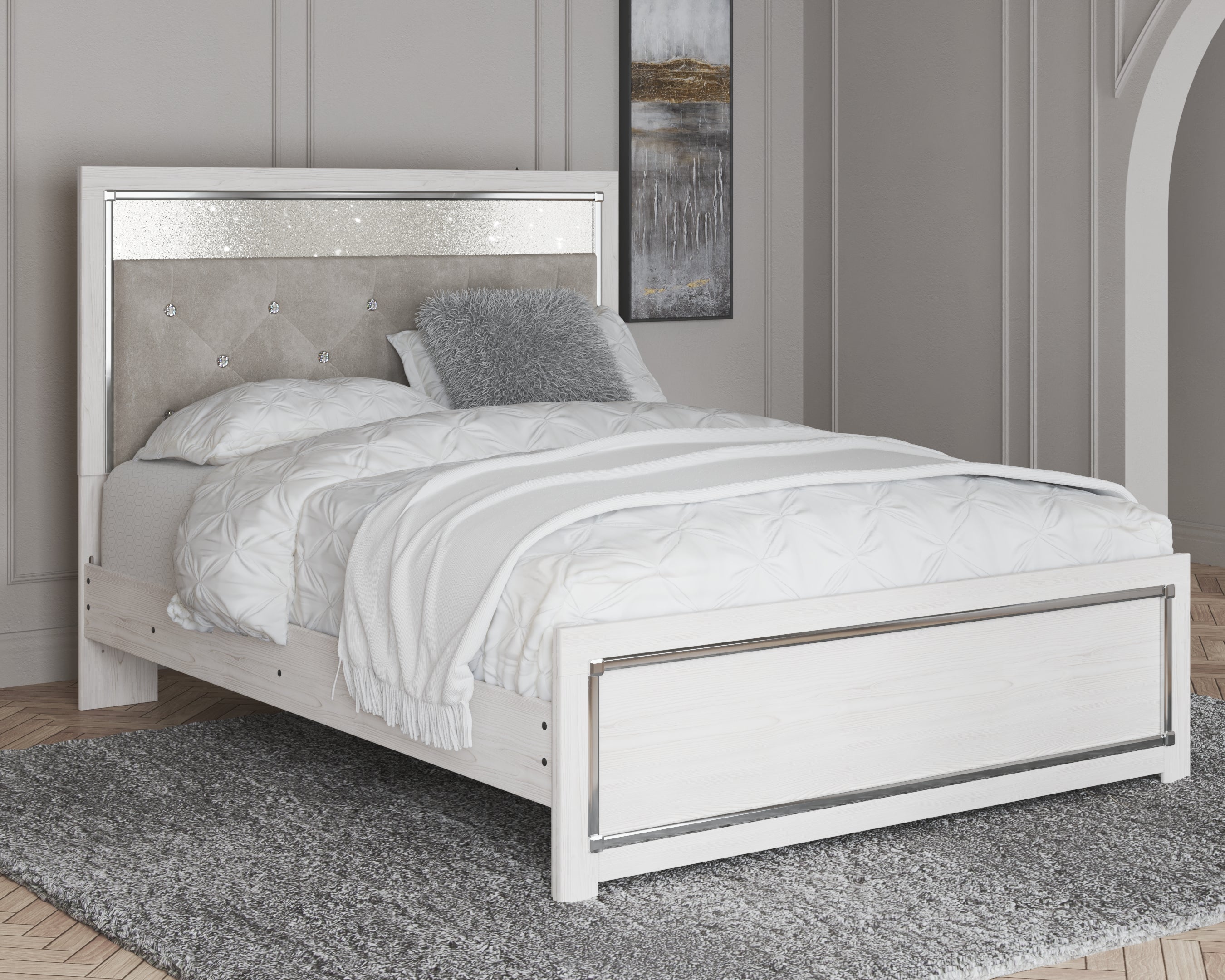 Tampa Furniture Outlet Lutz - Ashley Furniture - Altyra Bedroom - Queen Panel Bed / White - B2640B2