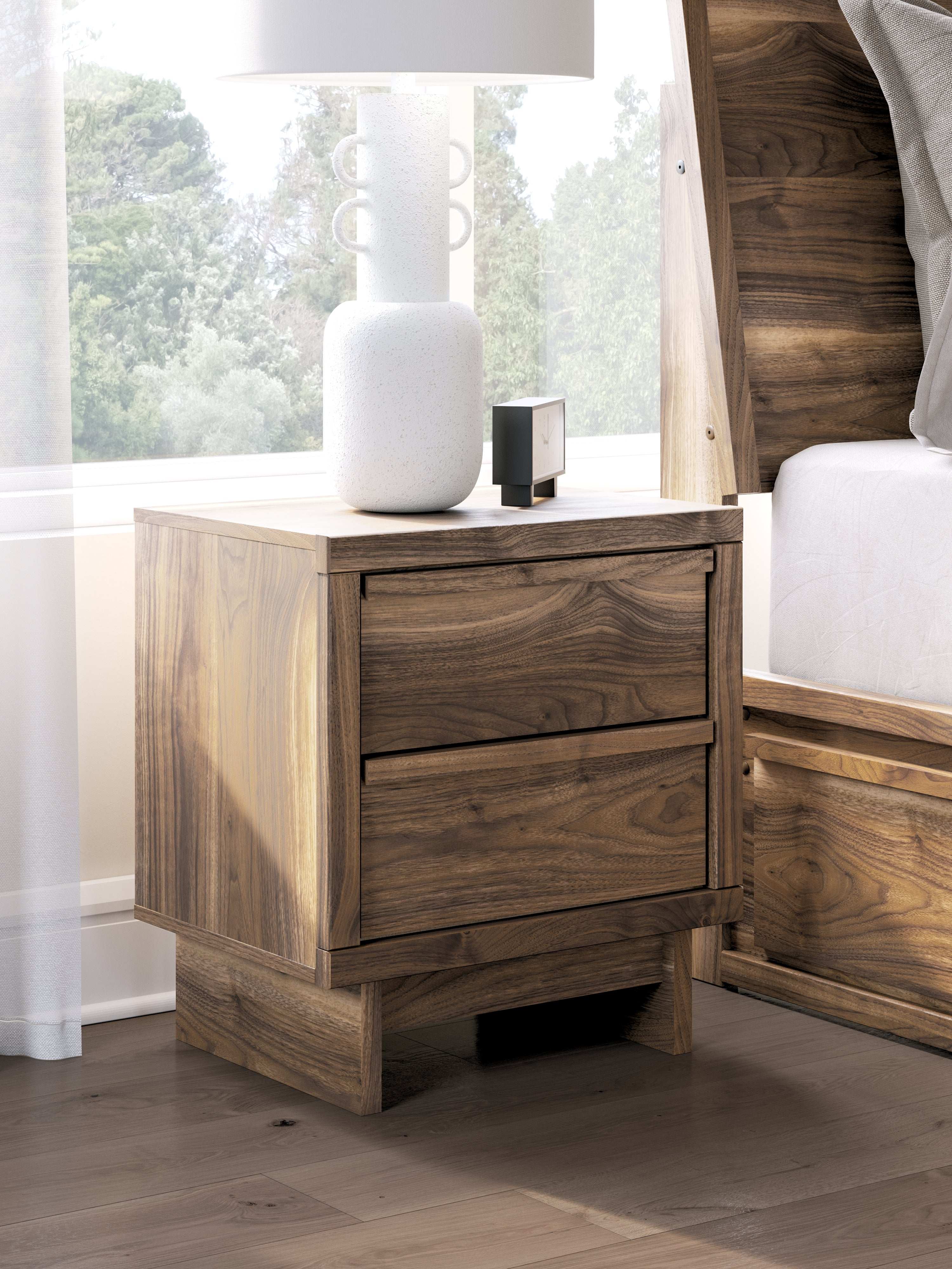 Tampa Furniture Outlet Lutz - Ashley Furniture - Chirason Bedroom - Two Drawer Night Stand / Brown - PCB3367-92