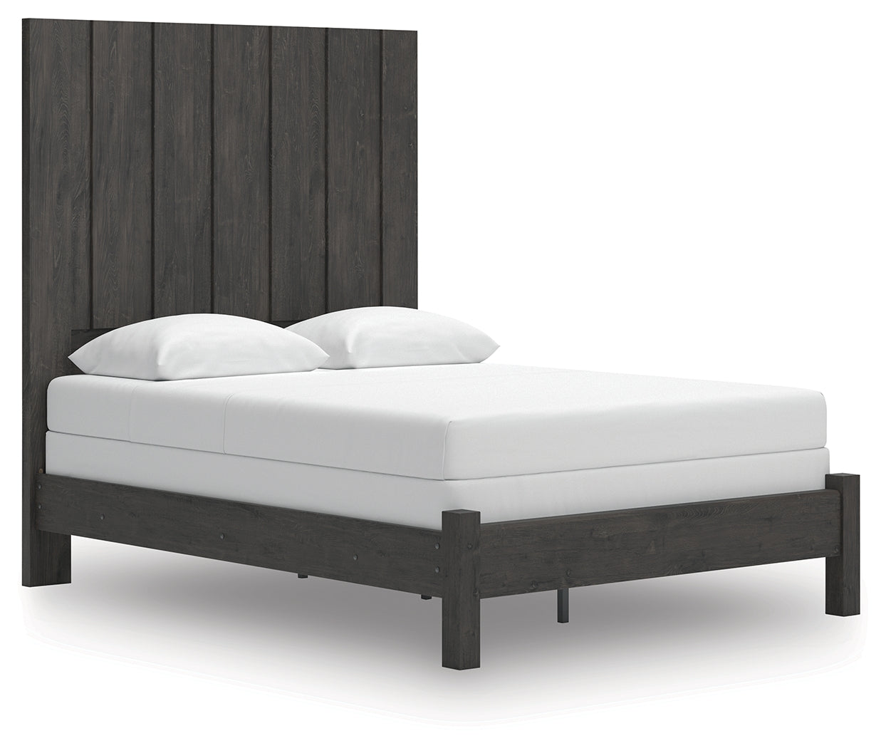 Tampa Furniture Outlet Lutz - Ashley Furniture - Fraluna Bedroom - Queen Panel Bed / Charcoal - PCB3370B2