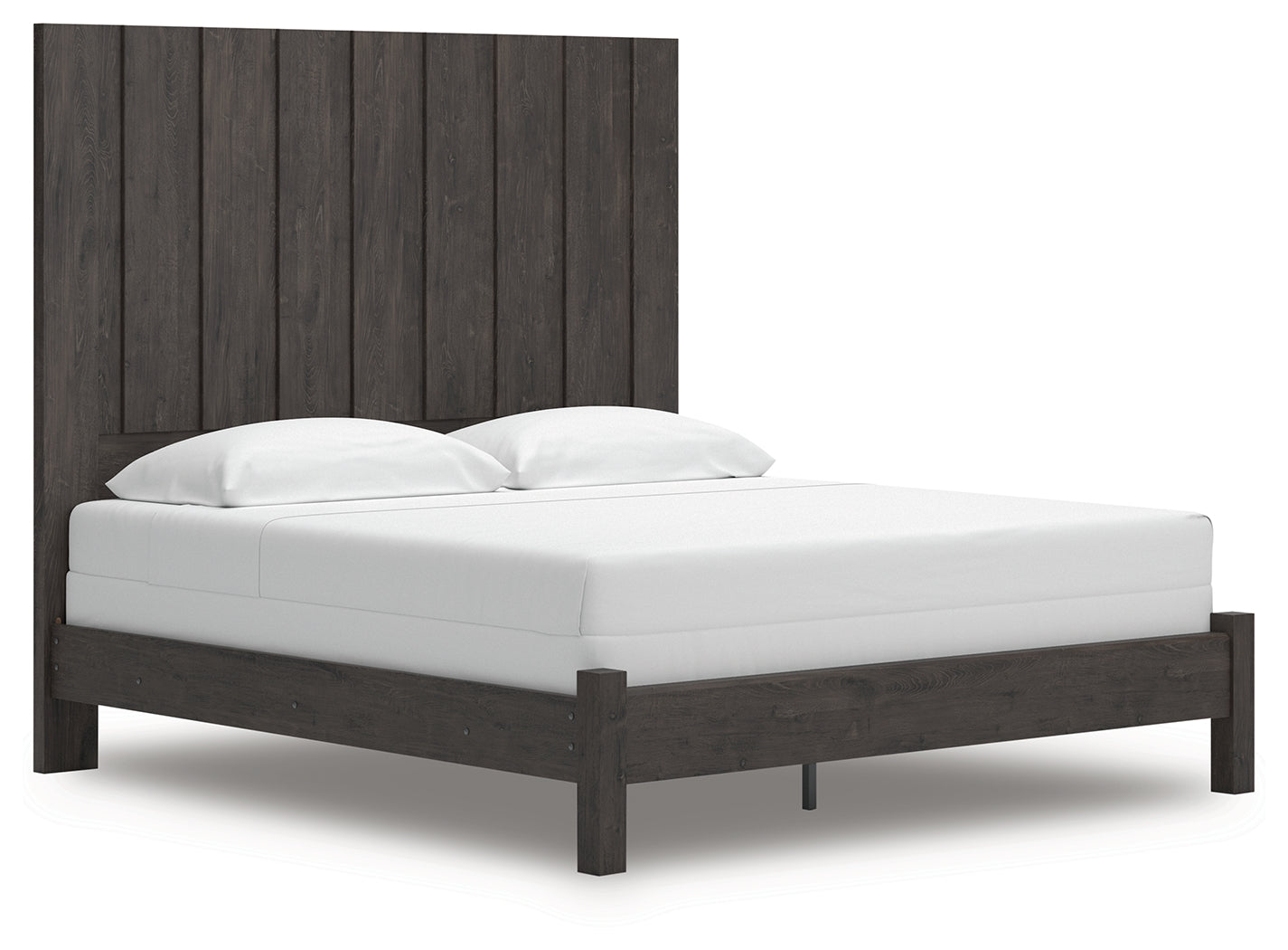 Tampa Furniture Outlet Lutz - Ashley Furniture - Fraluna Bedroom - King Panel Bed / Charcoal - PCB3370B8