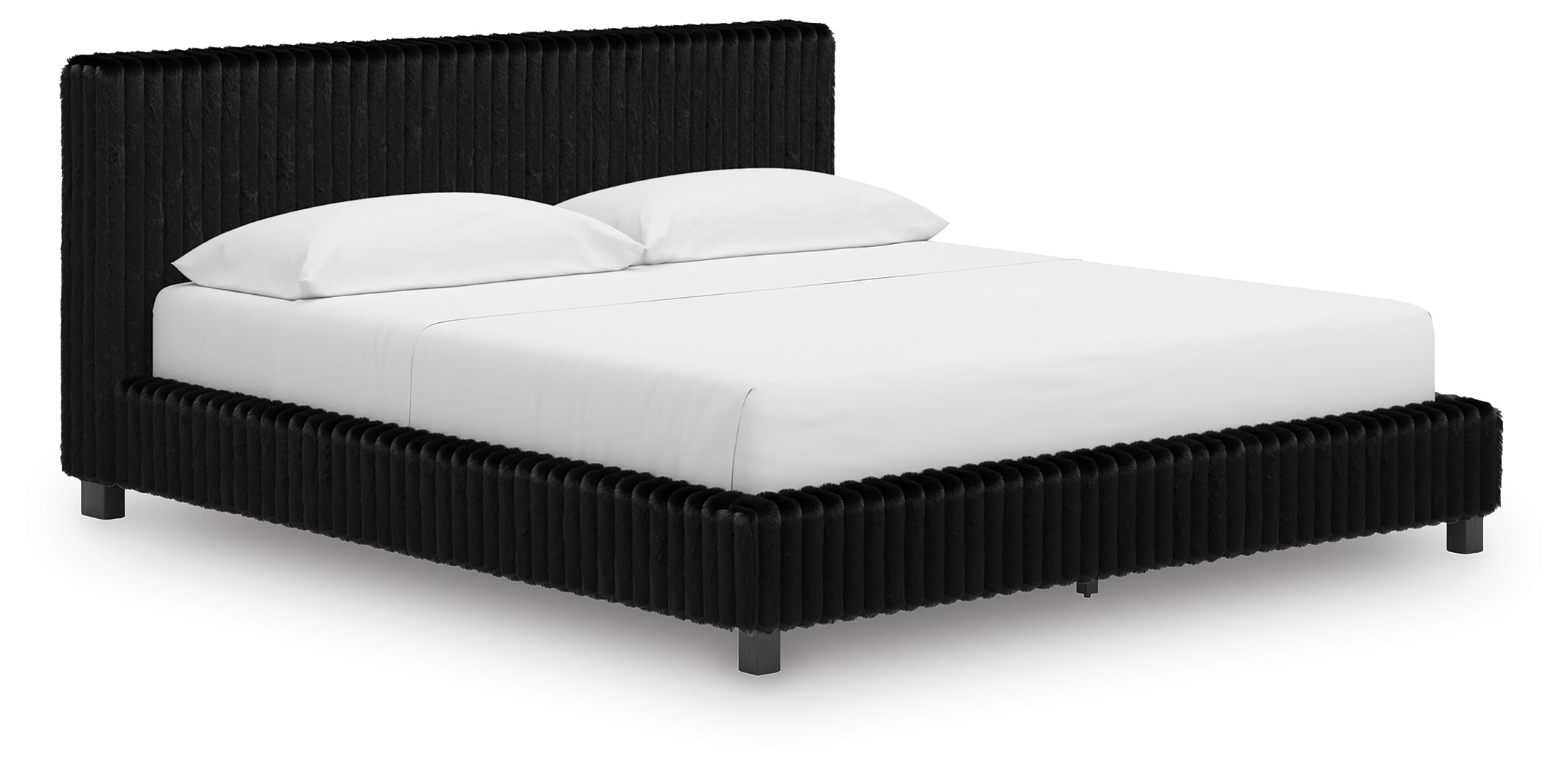 Tampa Furniture Outlet Lutz - Ashley Furniture - Zuraleus Bedroom - California King Upholstered Bed / Black - PCB3380B14
