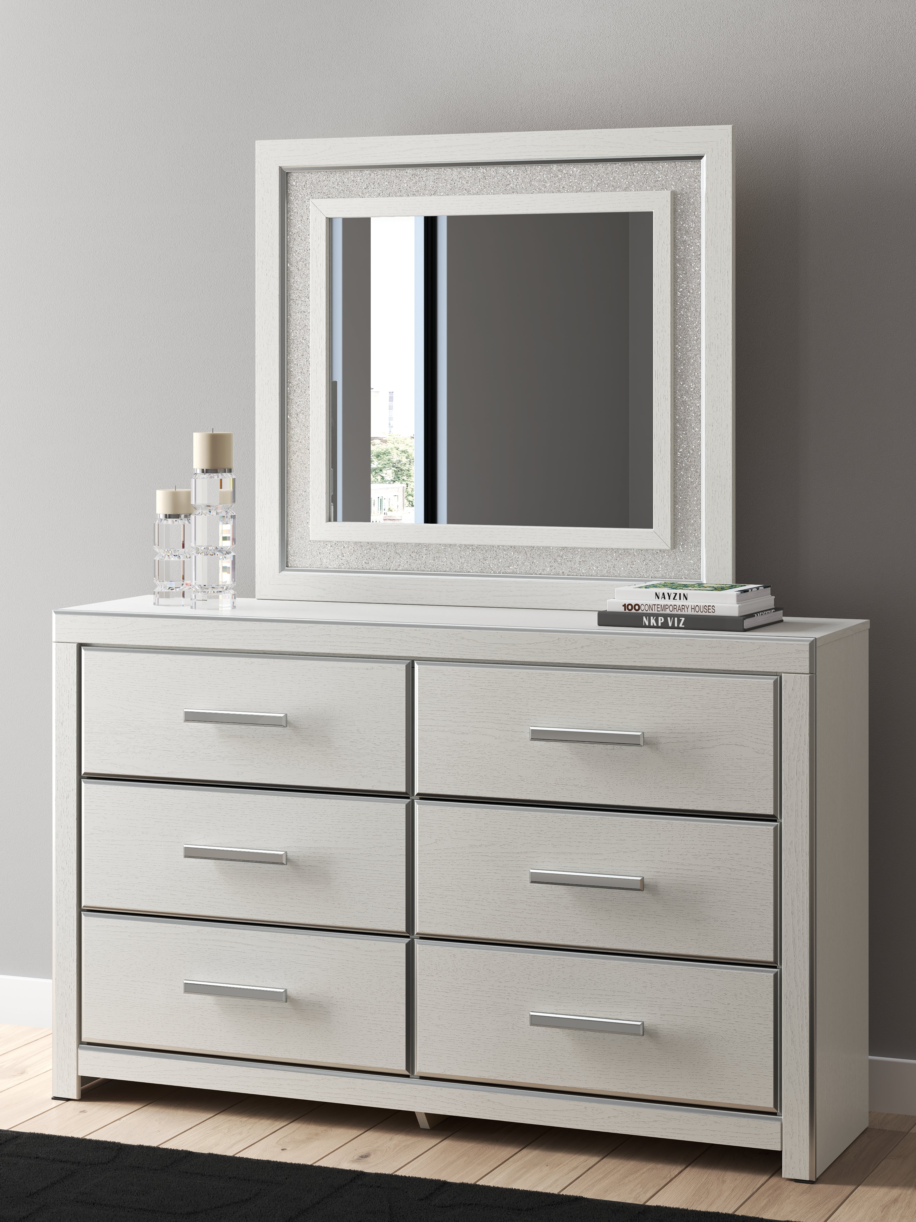 Tampa Furniture Outlet Lutz - Ashley Furniture - Zuraleus Bedroom - Dresser and Mirror / White - PCB3381B1