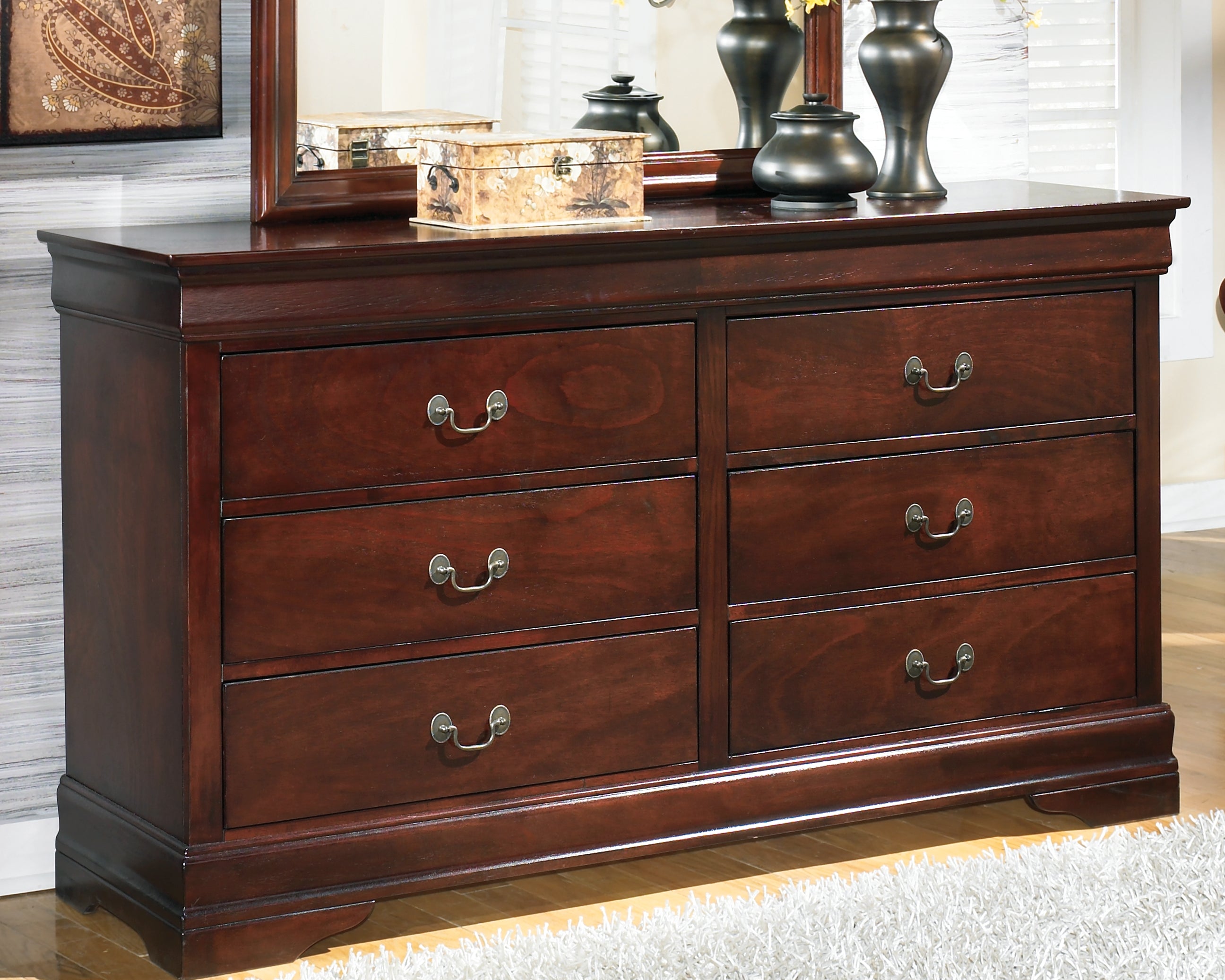 Tampa Furniture Outlet Lutz - Ashley Furniture - Alisdair Bedroom - Dresser / Reddish Brown - B376-31