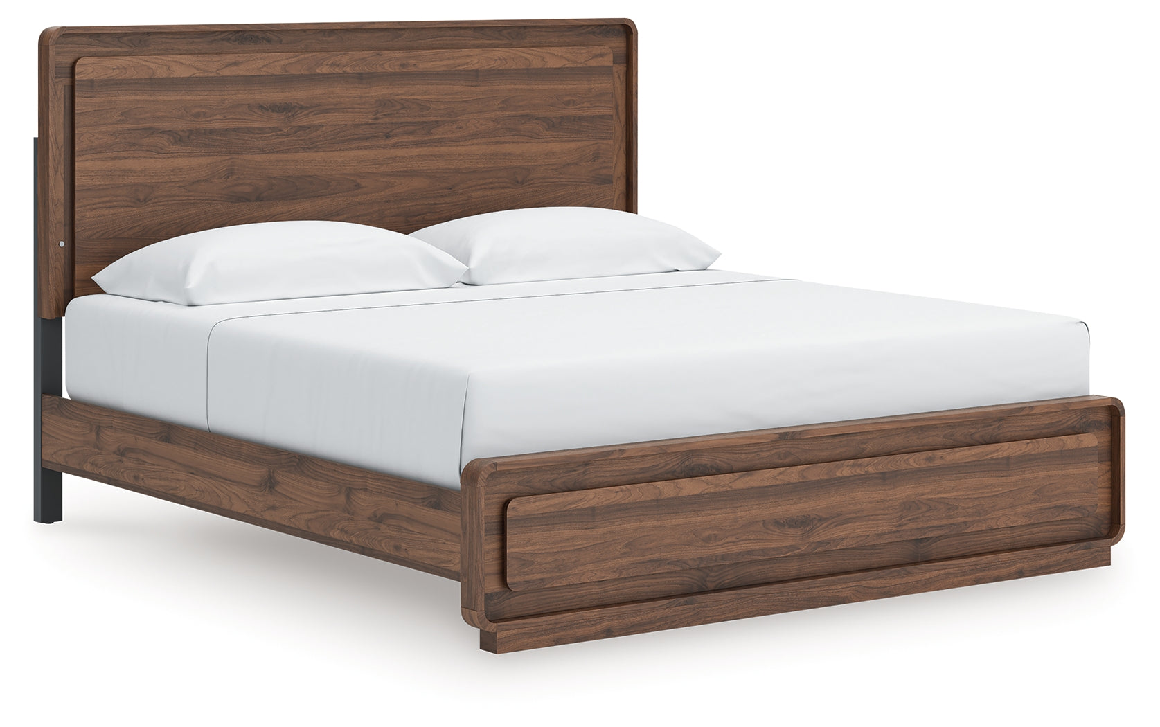 Tampa Furniture Outlet Lutz - Ashley Furniture - Fortlorn Bedroom - King Panel Bed / Walnut Brown - PCB386B4