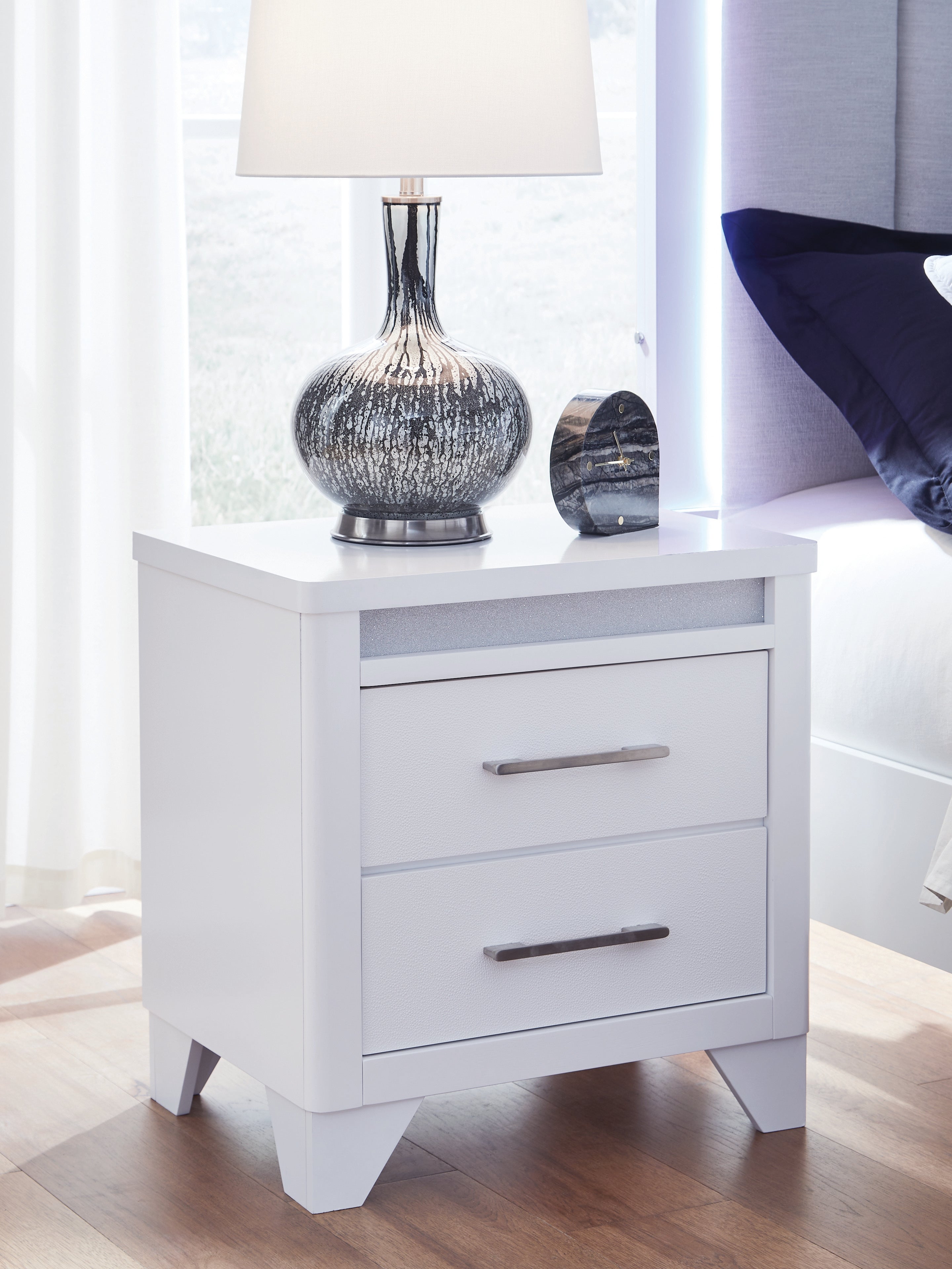 Tampa Furniture Outlet Lutz - Ashley Furniture - Jarlee Bedroom - Two Drawer Night Stand / White - PCB392-92
