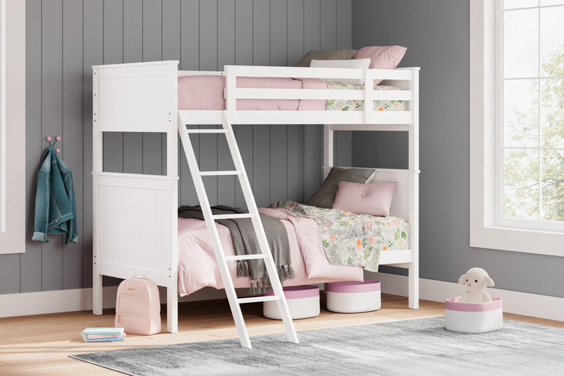 Tampa Furniture Outlet Lutz - Ashley Furniture - Nextonfort Bedroom - Twin over Twin Bunk Bed / White - B396B6