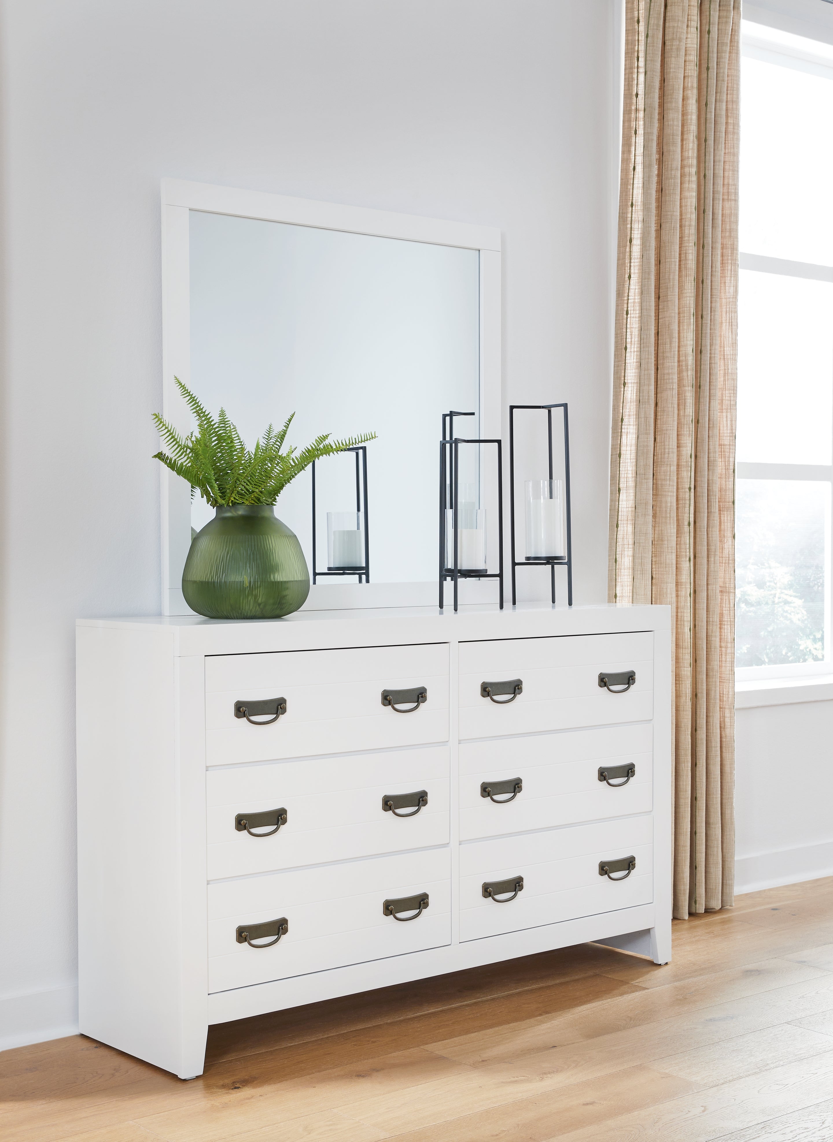 Tampa Furniture Outlet Lutz - Ashley Furniture - Binterglen Bedroom - Dresser and Mirror / White - B427B1