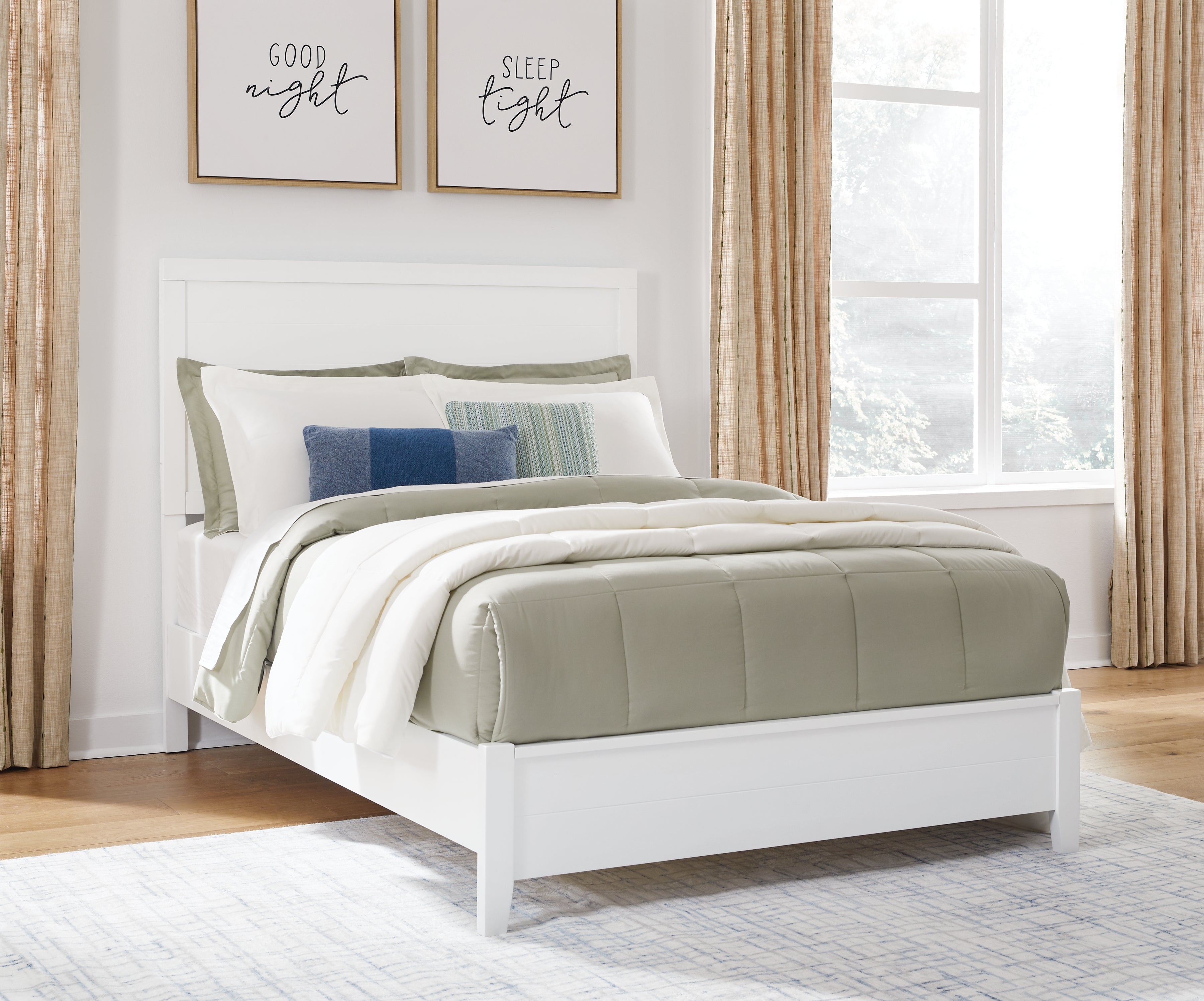 Tampa Furniture Outlet Lutz - Ashley Furniture - Binterglen Bedroom - Full Panel Bed / White - B427B4