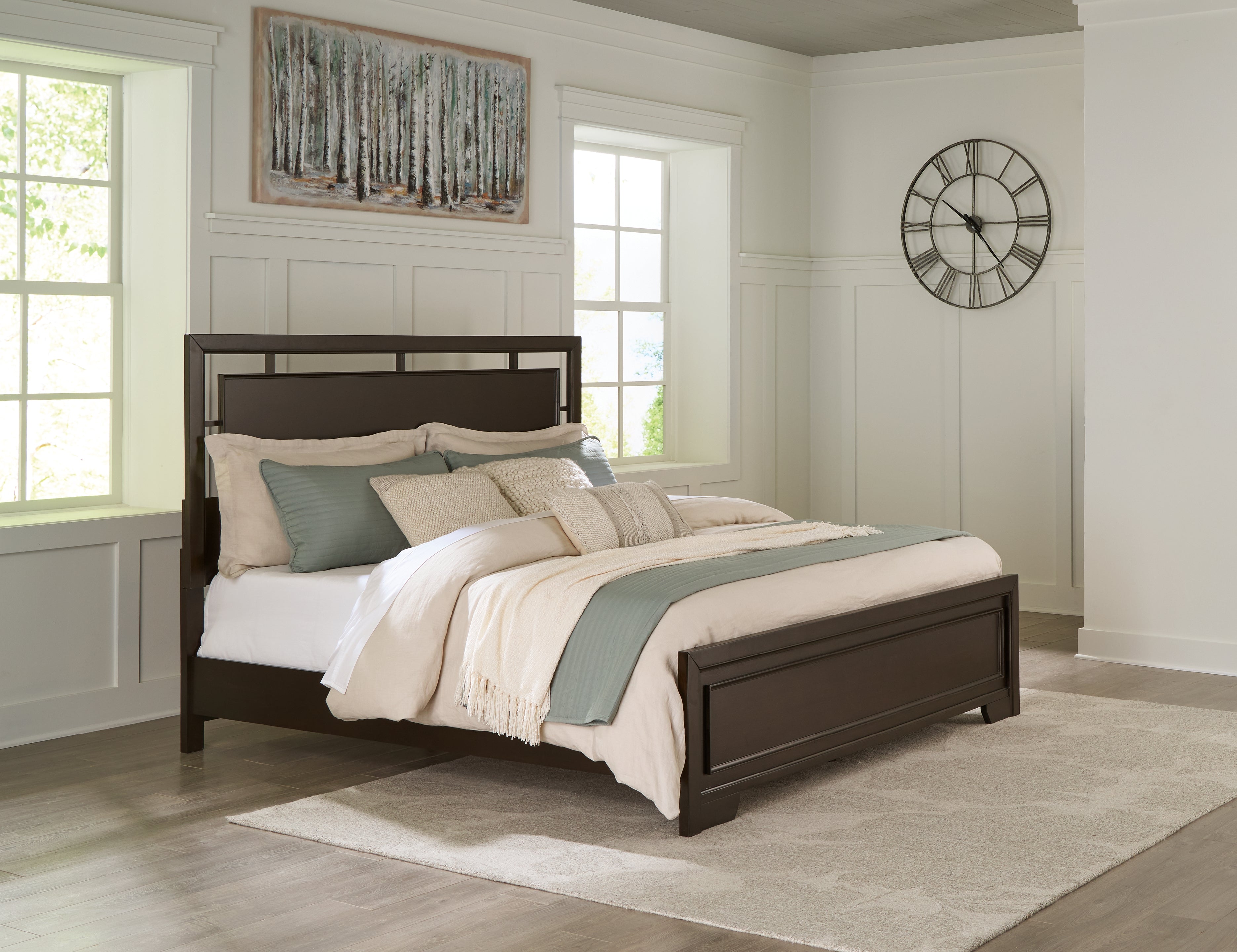 Tampa Furniture Outlet Lutz - Ashley Furniture - Covetown Bedroom - California King Panel Bed / Dark Brown - B441B9